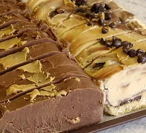 photo of 2 rows of fudge
