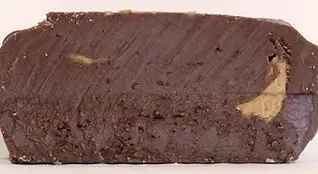 slice of chocolate peanut butter fudge