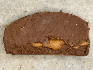 slice of chocolate peanut butter fudge