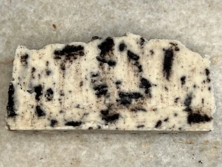 slice of cookies and cream fudge